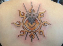 Carey's new back tat - Acheron's Symbol