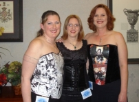 Heather, middle, corset creator