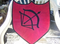 Rachel made shield for her son to battle with.